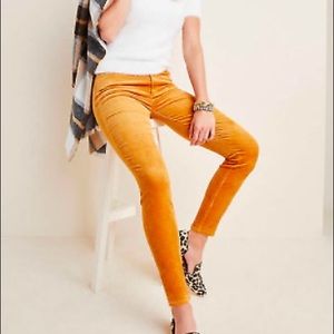 Anthropologie Pilcro Letterpress Gold Cord Pants